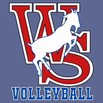 WS Volleyball - PosiCharge ® Tri Blend Wicking Long Sleeve Hoodie Design