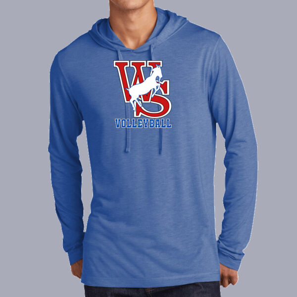 WS Volleyball - PosiCharge ® Tri Blend Wicking Long Sleeve Hoodie Thumbnail